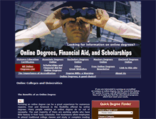 Tablet Screenshot of online-degrees-and-scholarships.com